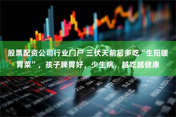 股票配资公司行业门户 三伏天前后多吃“生阳暖胃菜”，孩子脾胃好，少生病，越吃越健康