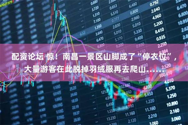 配资论坛 惊！南昌一景区山脚成了“停衣位”，大量游客在此脱掉羽绒服再去爬山……
